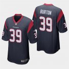 Texans Deante Burton Navy Stitched Game Jersey