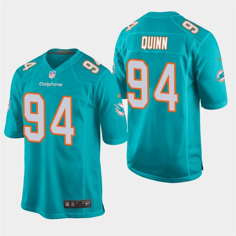 Dolphins Robert Quinn Aqua Stitched Game Jersey