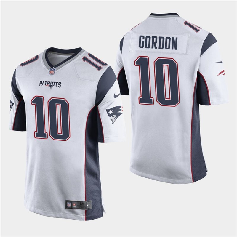 Patriots Josh Gordon White Stitched Game Jersey