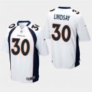 Broncos Phillip Lindsay White Stitched Game Jersey