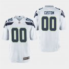 Seahawks Custom Name and Number White Stitched Game Jersey