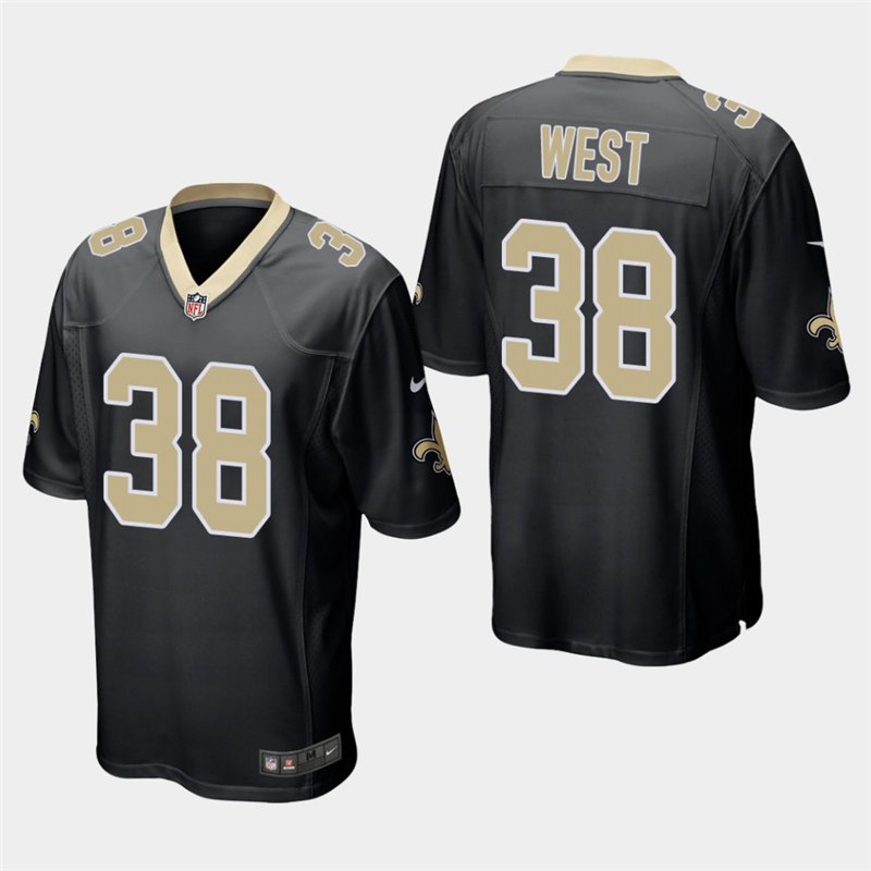 Saints Terrance West Black Stitched Game Jersey