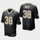 Saints Terrance West Black Stitched Game Jersey