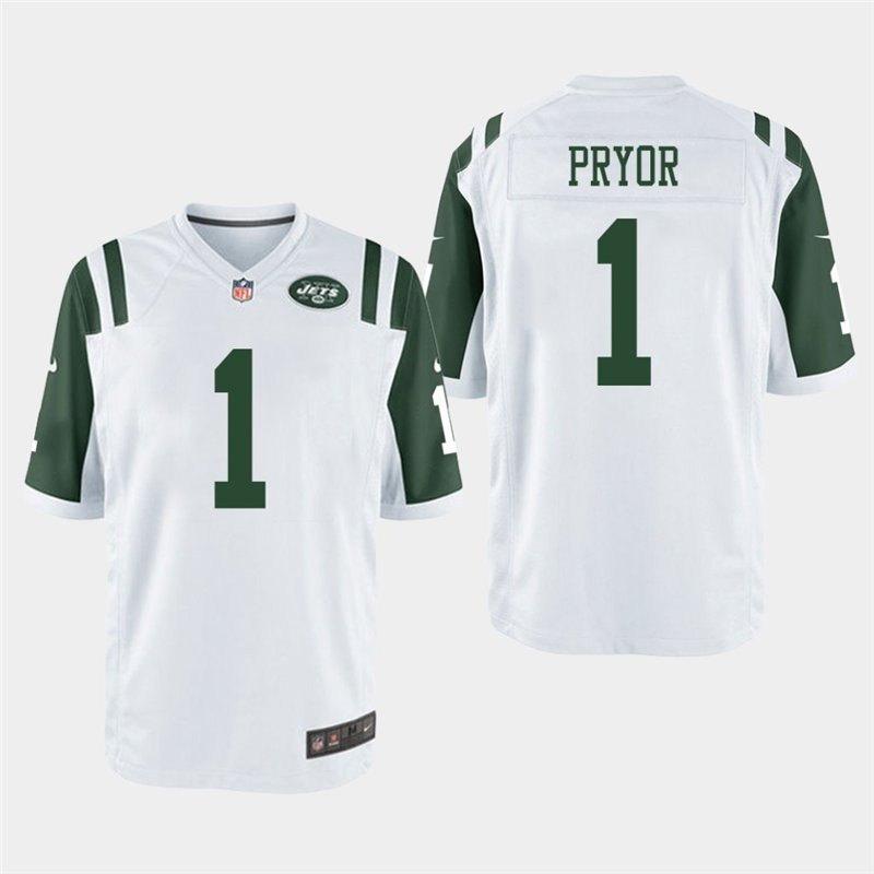 Jets Terrelle Pryor White Stitched Game Jersey