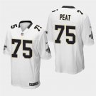 Saints Andrus Peat White Stitched Game Jersey