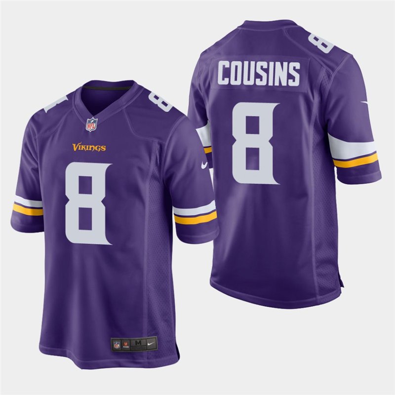 Vikings Kirk Cousins Purple Stitched Game Jersey