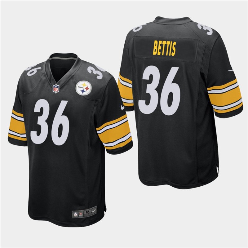Steelers Jerome Bettis Black Stitched Game Jersey