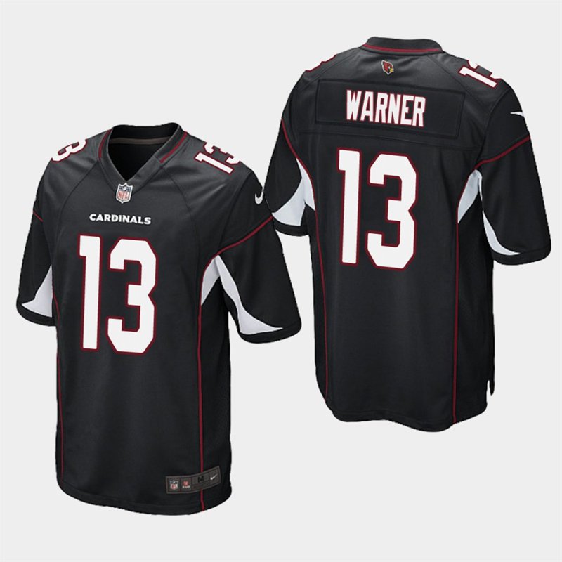 Cardinals Kurt Warner Black Stitched Game Jersey