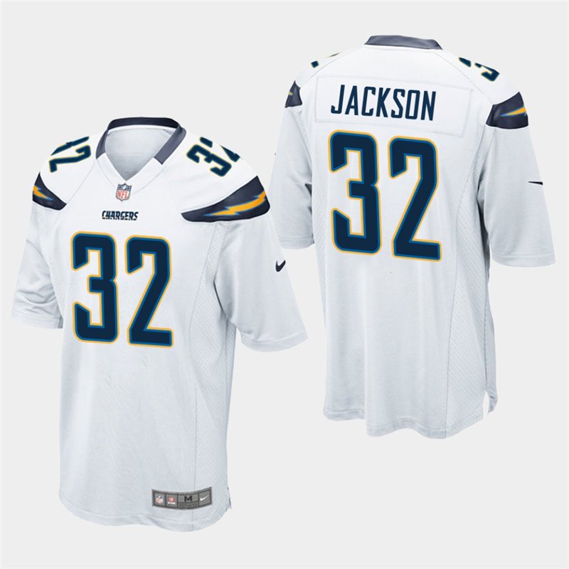 Chargers Justin Jackson White Stitched Game Jersey