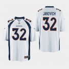 Broncos Andy Janovich White Stitched Game Jersey