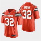 Browns Jim Brown Orange Stitched Game Jersey