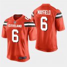 Browns Baker Mayfield Orange Stitched Game Jersey