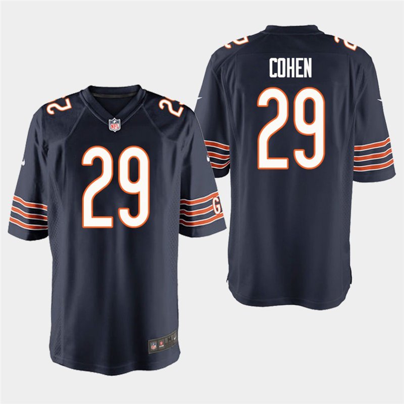 Bears Tarik Cohen Navy Stitched Game Jersey