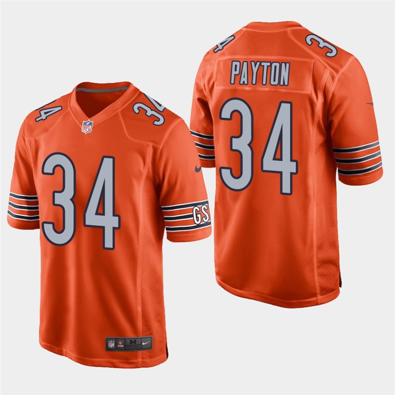 Bears Walter Payton Orange Stitched Game Jersey