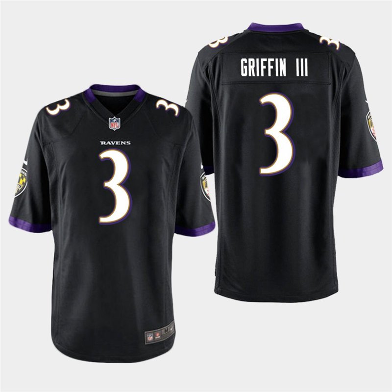 Ravens Robert Griffin Iii Black Stitched Game Jersey