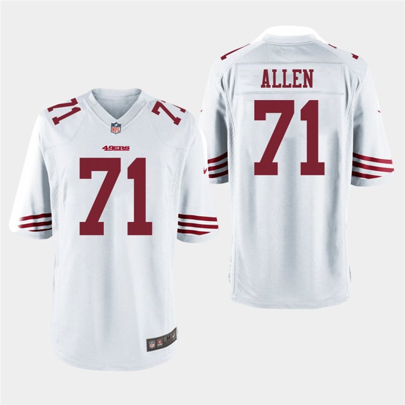 49Ers Larry Allen White Game Retired Player Jersey
