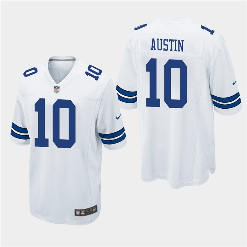 Cowboys Tavon Austin White Stitched Game Jersey
