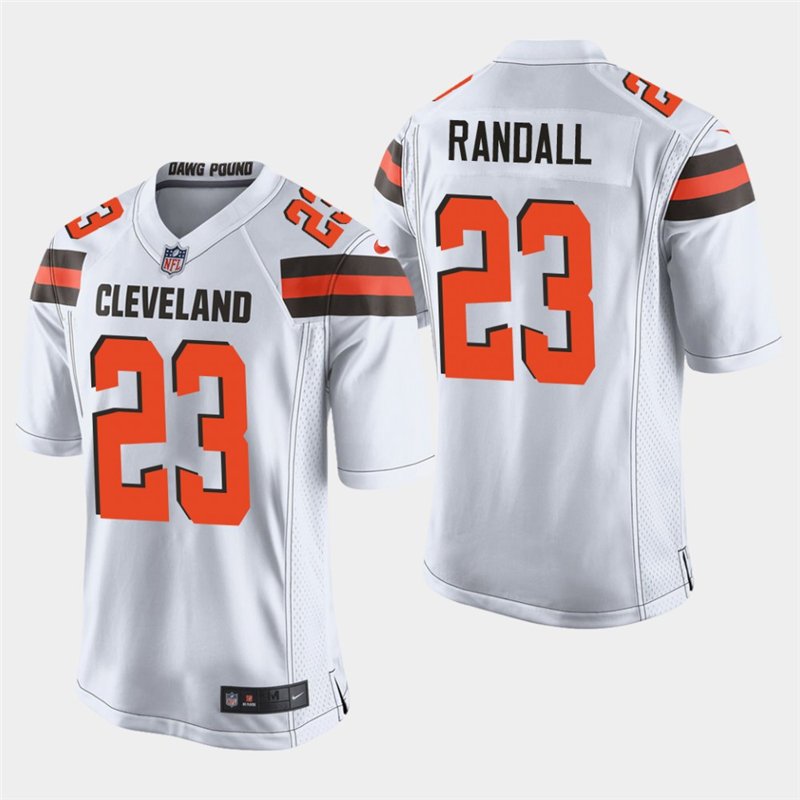 Browns Damarious Randall White Stitched Game Jersey
