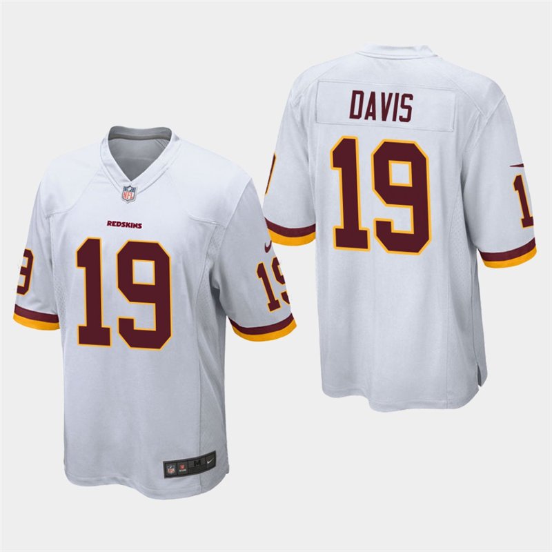 Redskins Robert Davis White Stitched Game Jersey
