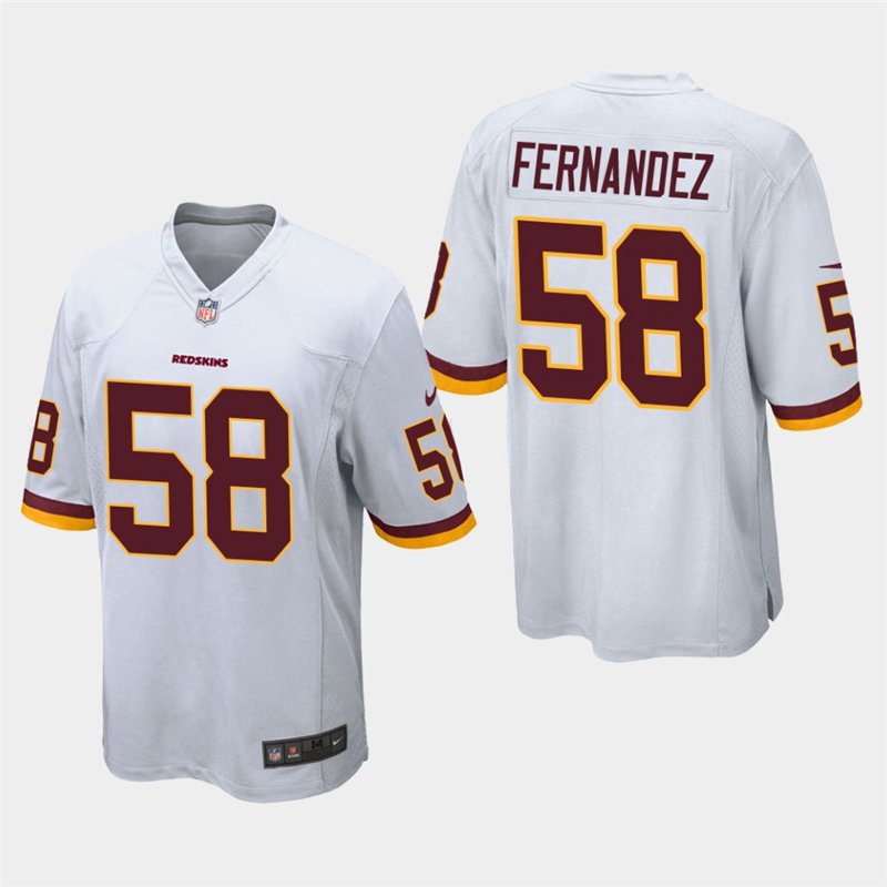Redskins Jerod Fernandez White Stitched Game Jersey