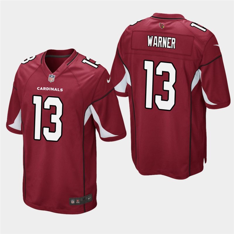 Arizona Cardinals #13 Kurt Warner Cardinal Stitched Game Jersey