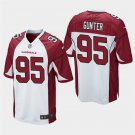 Arizona Cardinals #95 Rodney Gunter White Stitched Game Jersey