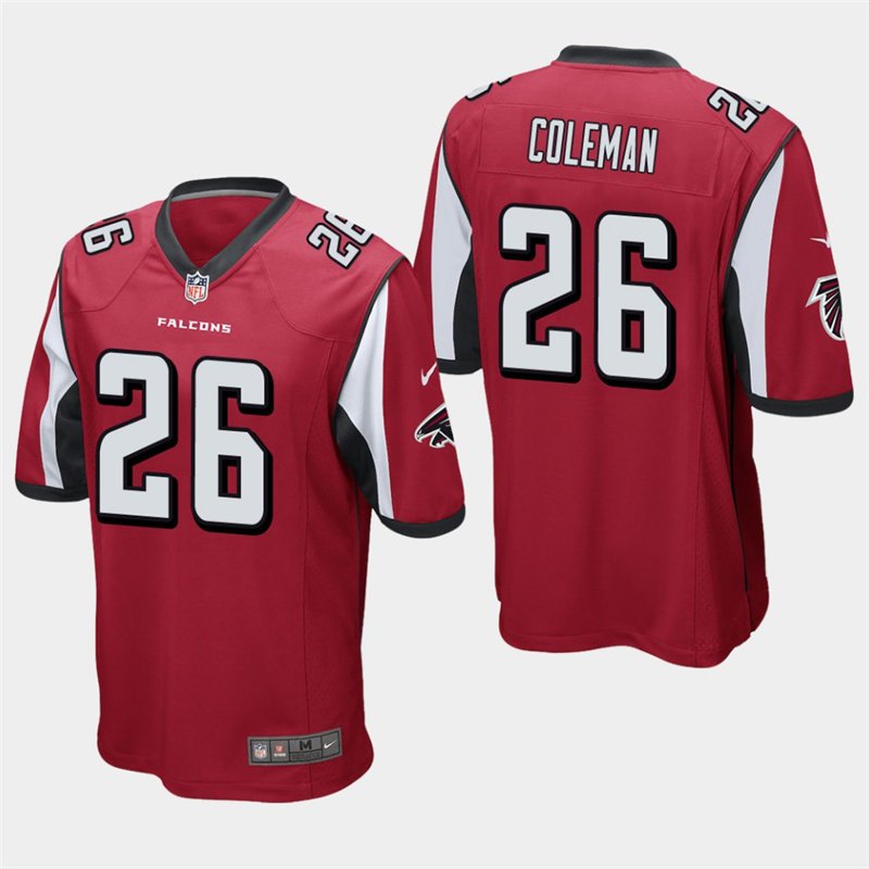 Atlanta Falcons #26 Tevin Coleman Red Stitched Game Jersey