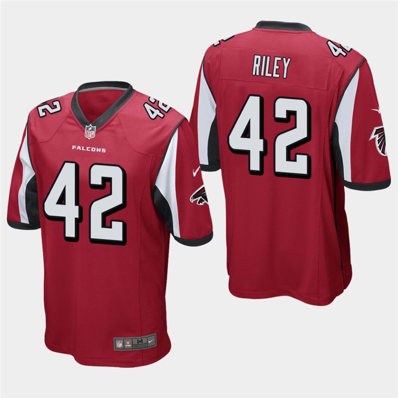 Atlanta Falcons #42 Duke Riley Red Stitched Game Jersey