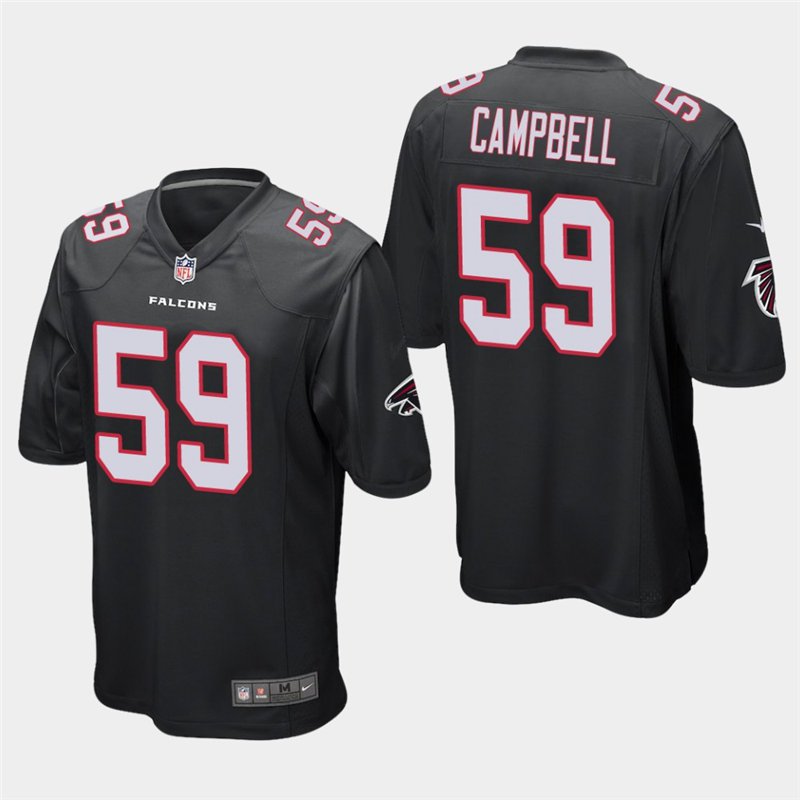 Atlanta Falcons #59 De'Vondre Campbell Black Stitched Game Jersey