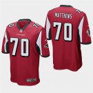 Atlanta Falcons #70 Jake Matthews Red Stitched Game Jersey