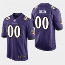Baltimore Ravens #00 Custom Name and Number Purple Stitched Game Jersey