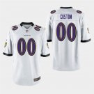 Baltimore Ravens #00 Custom Name and Number White Stitched Game Jersey
