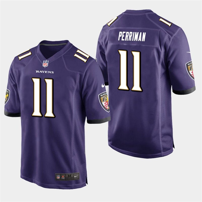 Baltimore Ravens #11 Breshad Perriman Purple Stitched Game Jersey
