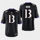 Baltimore Ravens #13 John Brown Black Stitched Game Jersey