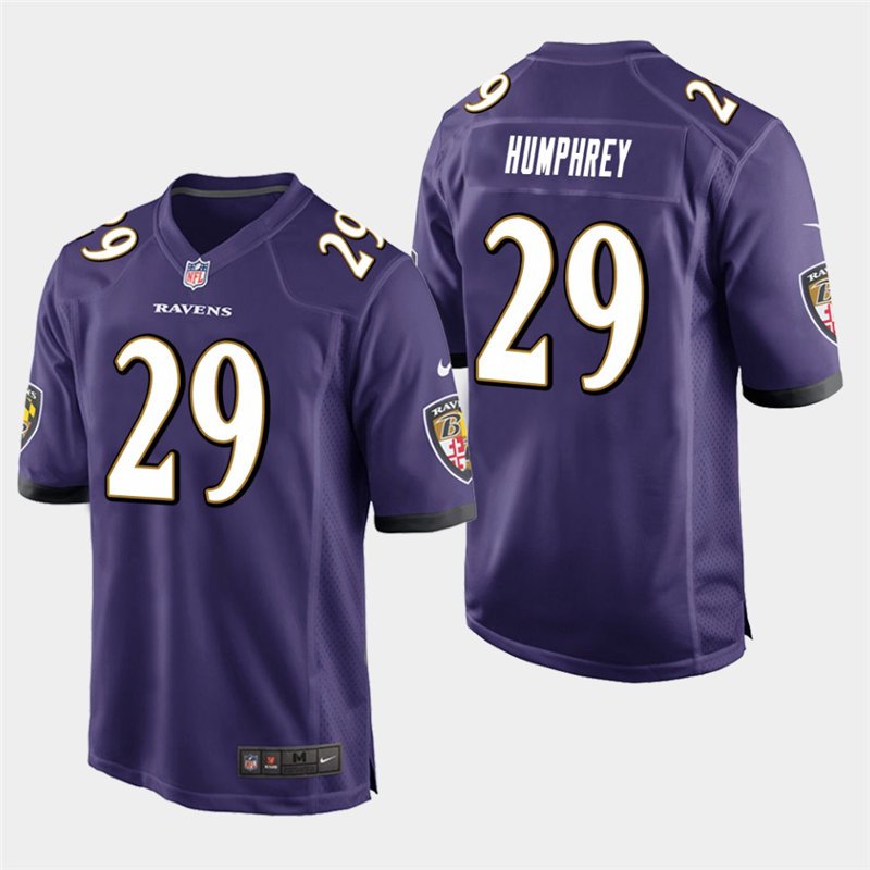 Baltimore Ravens #29 Marlon Humphrey Purple Stitched Game Jersey
