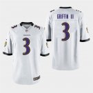 Baltimore Ravens #3 Robert Griffin III White Stitched Game Jersey