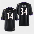 Baltimore Ravens #34 Alex Collins Black Stitched Game Jersey