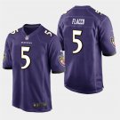 Baltimore Ravens #5 Joe Flacco Purple Stitched Game Jersey
