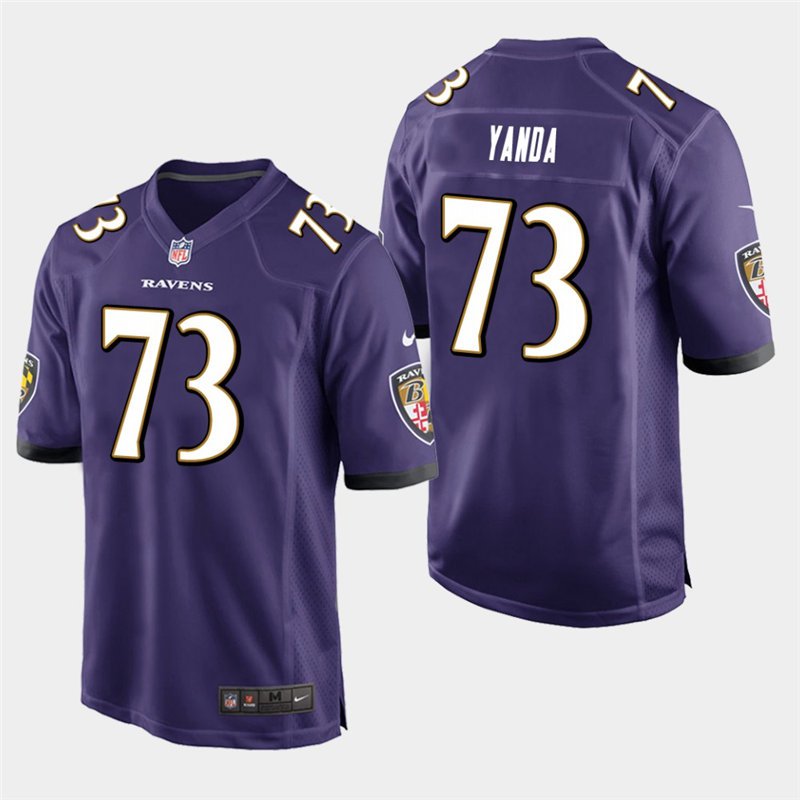 Baltimore Ravens #73 Marshal Yanda Purple Stitched Game Jersey