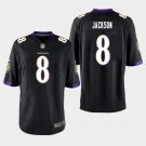 Baltimore Ravens #8 Lamar Jackson Black Stitched Game Jersey