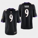Baltimore Ravens #9 Justin Tucker Black Stitched Game Jersey