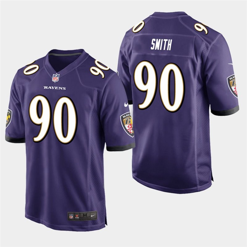 Baltimore Ravens #90 Za'Darius Smith Purple Stitched Game Jersey