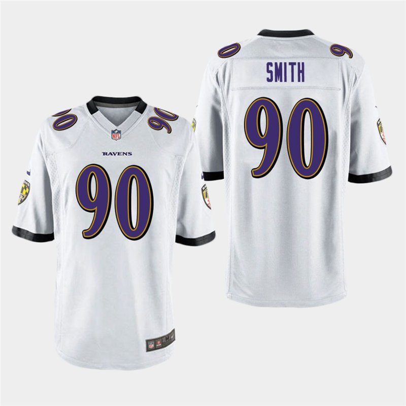 Baltimore Ravens #90 Za'Darius Smith White Stitched Game Jersey