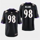 Baltimore Ravens #98 Brandon Williams Black Stitched Game Jersey
