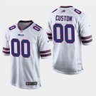 Buffalo Bills #00 Custom Name and Number White Stitched Game Jersey