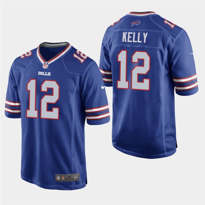 Buffalo Bills #12 Jim Kelly Royal Stitched Game Jersey