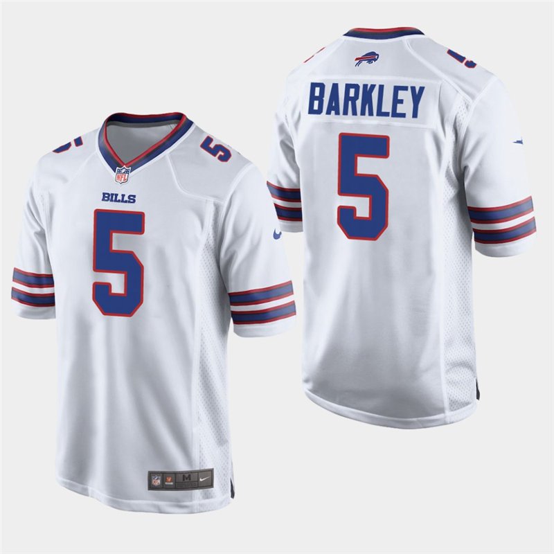 Buffalo Bills #5 Matt Barkley White Stitched Game Jersey