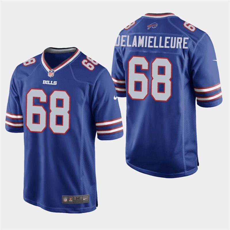 Buffalo Bills #68 Joe DeLamielleure Royal Stitched Game Jersey