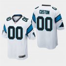 Carolina Panthers #00 Custom Name and Number White Stitched Game Jersey