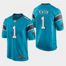 Carolina Panthers #1 Cam Newton Blue Stitched Game Jersey